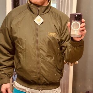 Brand, new forest green Cabela’s waterproof fleece lined men’s jacket Nice Coat!